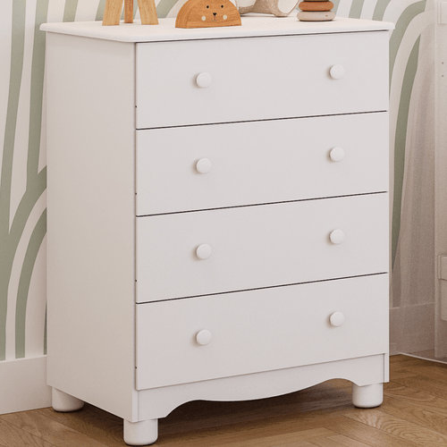 Cômoda Junior Simples 4 Gavetas 100% MDF