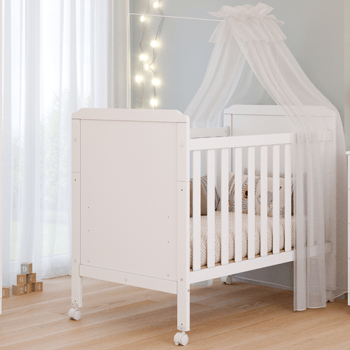 Berço Mini Cama Cloe Padrão Americano 2 em 1 Branco / Branco Carvalho Móveis Peroba