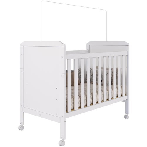 Berço Mini Cama Cloe Padrão Americano 2 em 1 Branco / Branco Carvalho Móveis Peroba
