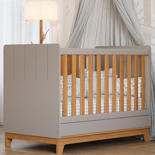 Berço Americano Mini Cama 2 em 1 Estilo Retrô 100% MDF