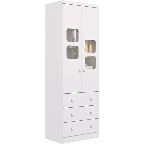 Guarda Roupa Infantil Uli 2 Portas 3 Gavetas 100% MDF Móveis Peroba