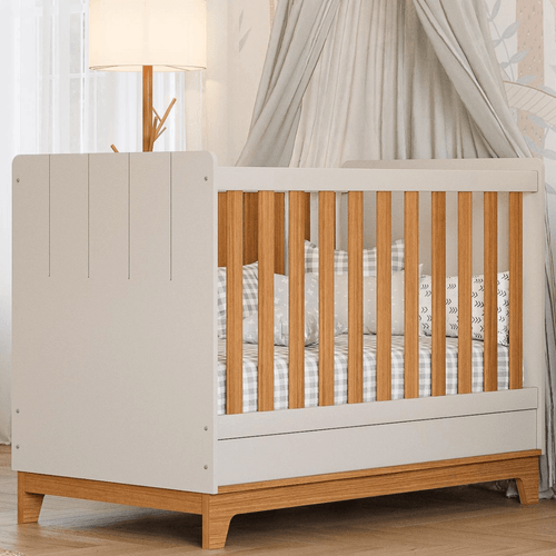 Berço Americano Mini Cama 2 em 1 Estilo Retrô 100% MDF