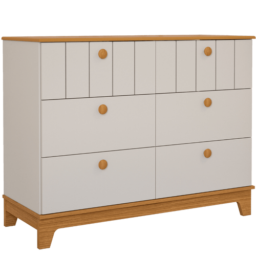 Cômoda Infantil Estilo Retrô 6 Gavetas 100% MDF