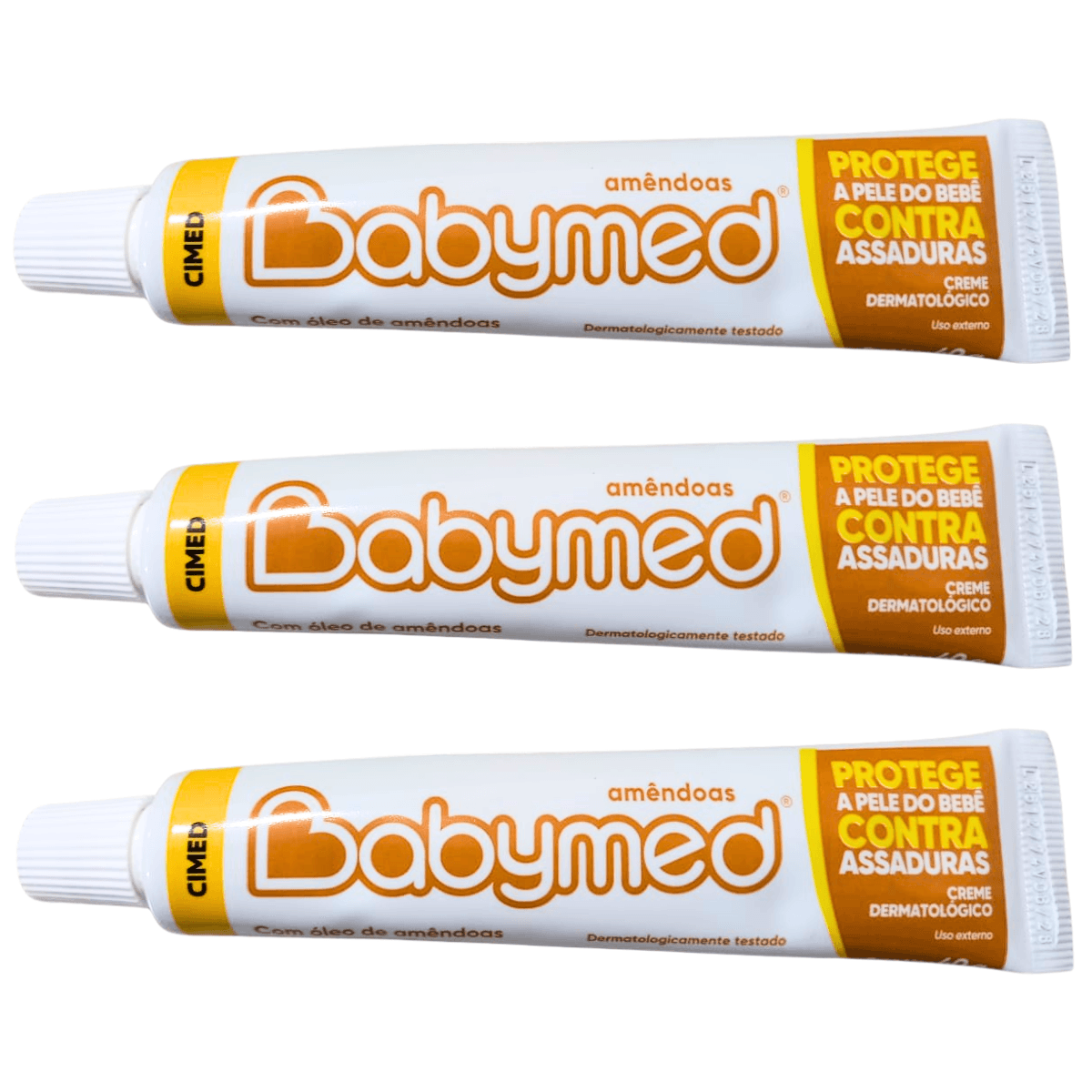 Kit 3 Pomadas Preventivas Assaduras Babymed 45g com Óleo de Amêndoa ...